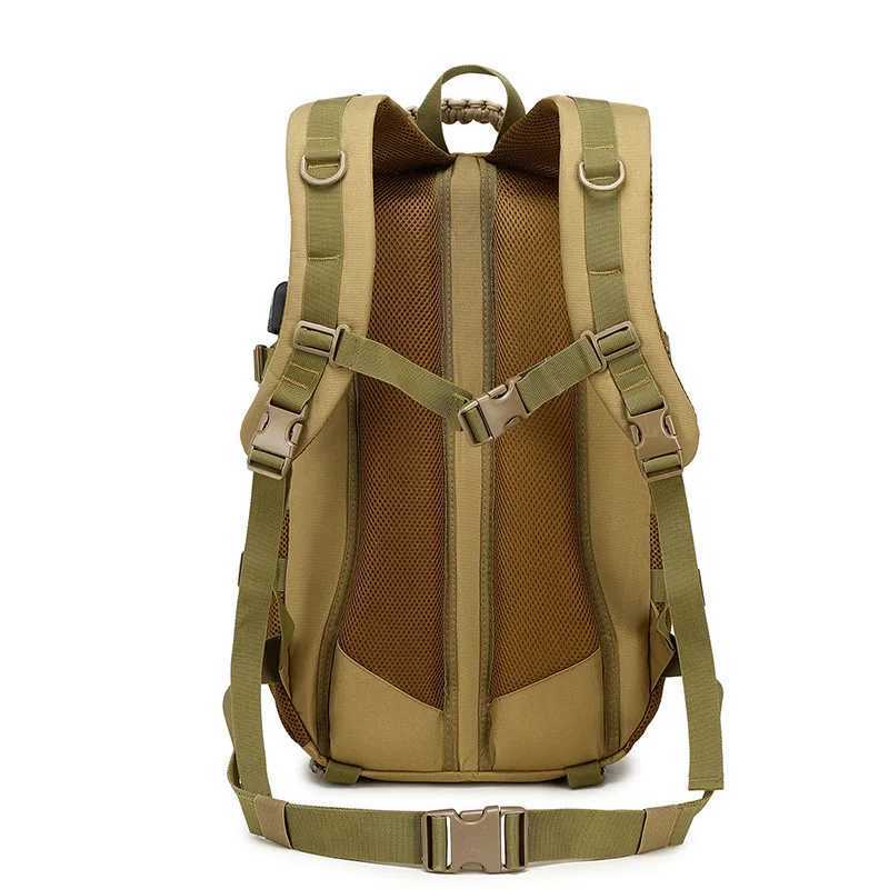 Tactical Backpack Men Camping Large Capacity Multifunctional Waterproof Backpack Outdoor Camouflage Commuter Mountaineering BagC250407