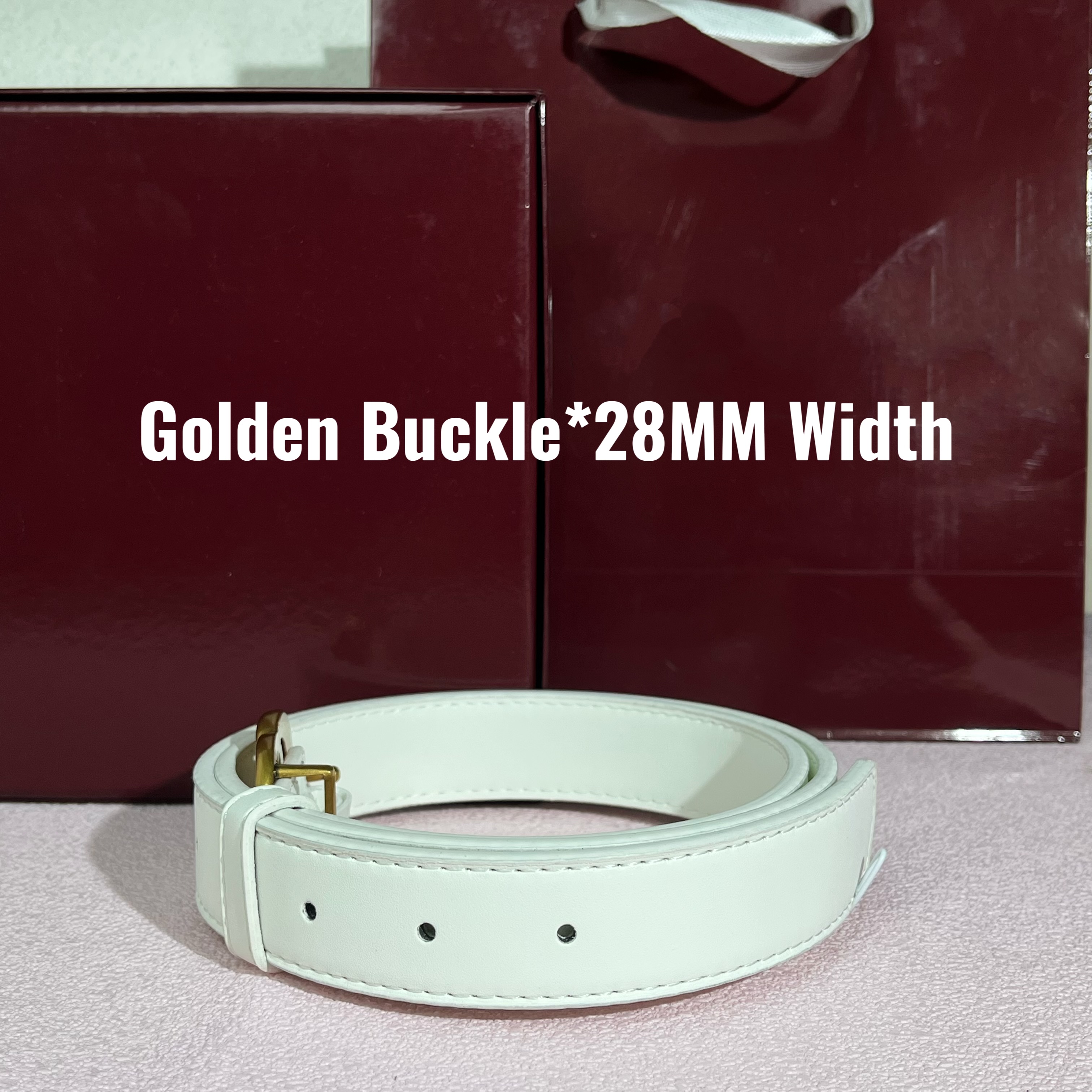 Designer belt women designer belt belts for women smooth leather ceinture 28mm Buckle Classic women dress Casual size 95-115CM Gold buckle vintage letter belt gift