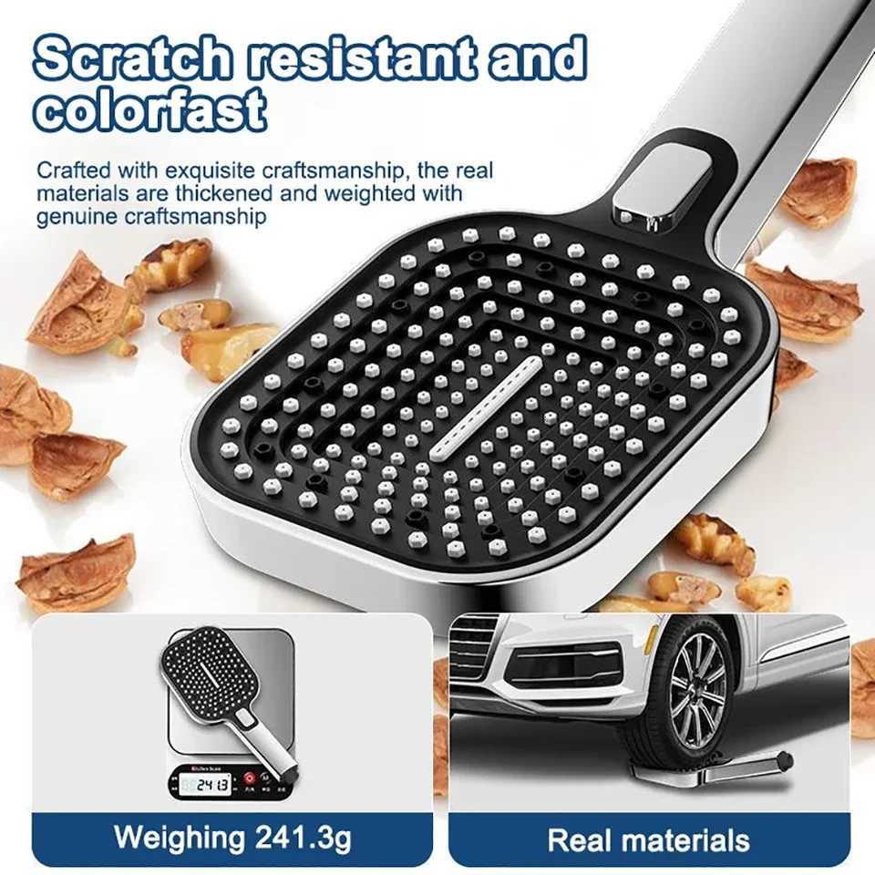 Pressure Supercharge Handheld Shower Rain Water Conservation Shower Mixer Large Panel Rectangar Bathro Accessories Y251103