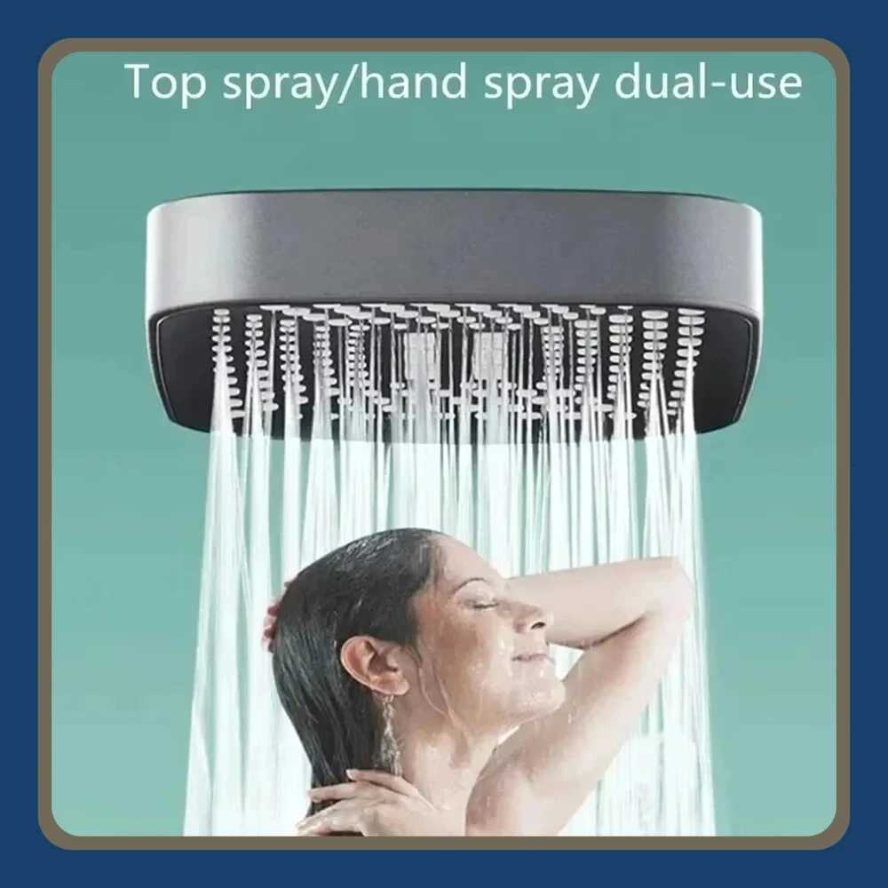 Adjustable Shower 3 Mode Rainfall Shower Large Flow Shower High Pressure Water Saving Shower Mixer Bathro Accessories Y251103qw