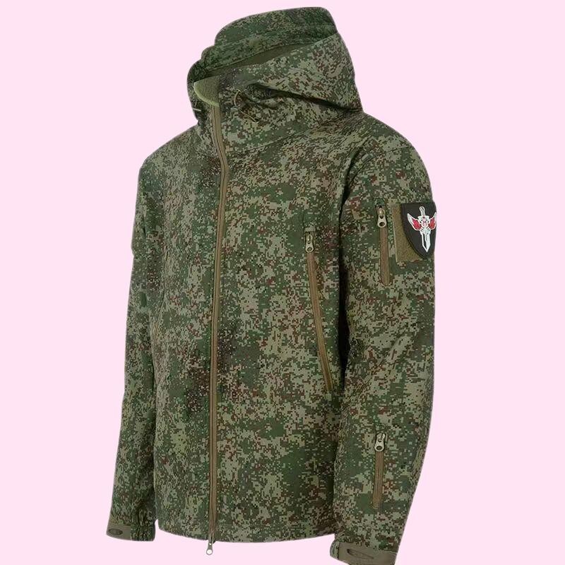 Pdd//camouflage suit new waterproof training tactical soft shell fish skin military fan outdoor installation windproof clothing - Res250228