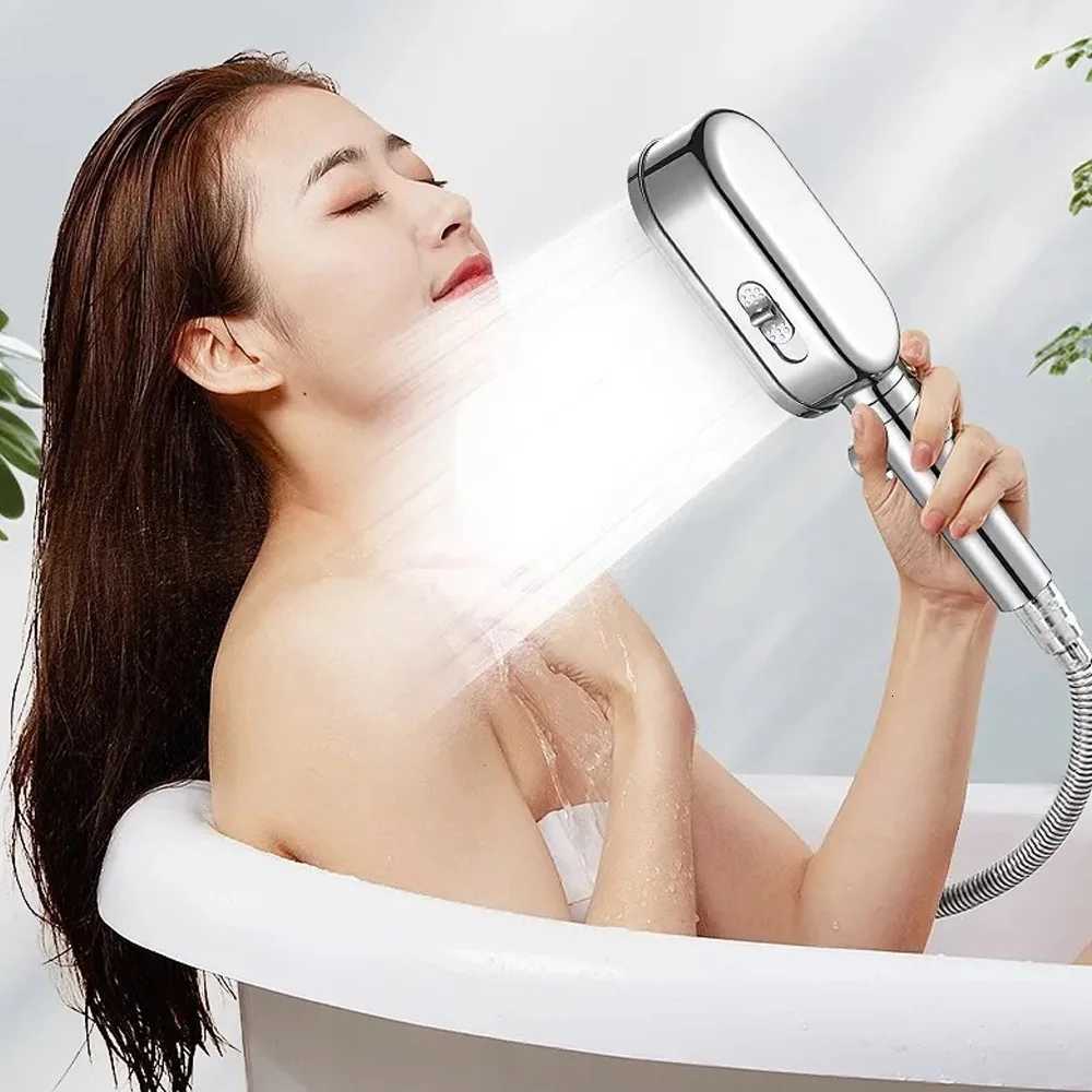 3 In 1 High Pressure Shower With Filter Handheld Adjustable Button Bathro Shower Water Saving Bathro Accessories Y251103qw