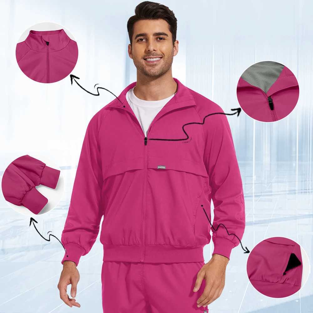 Hospital Outwear Medical Clinical Warm Jackets Doctor Nurse Out Coat Dentistry Nursing Staff Uniforms Long Sleeve Lab Work Wear J251103