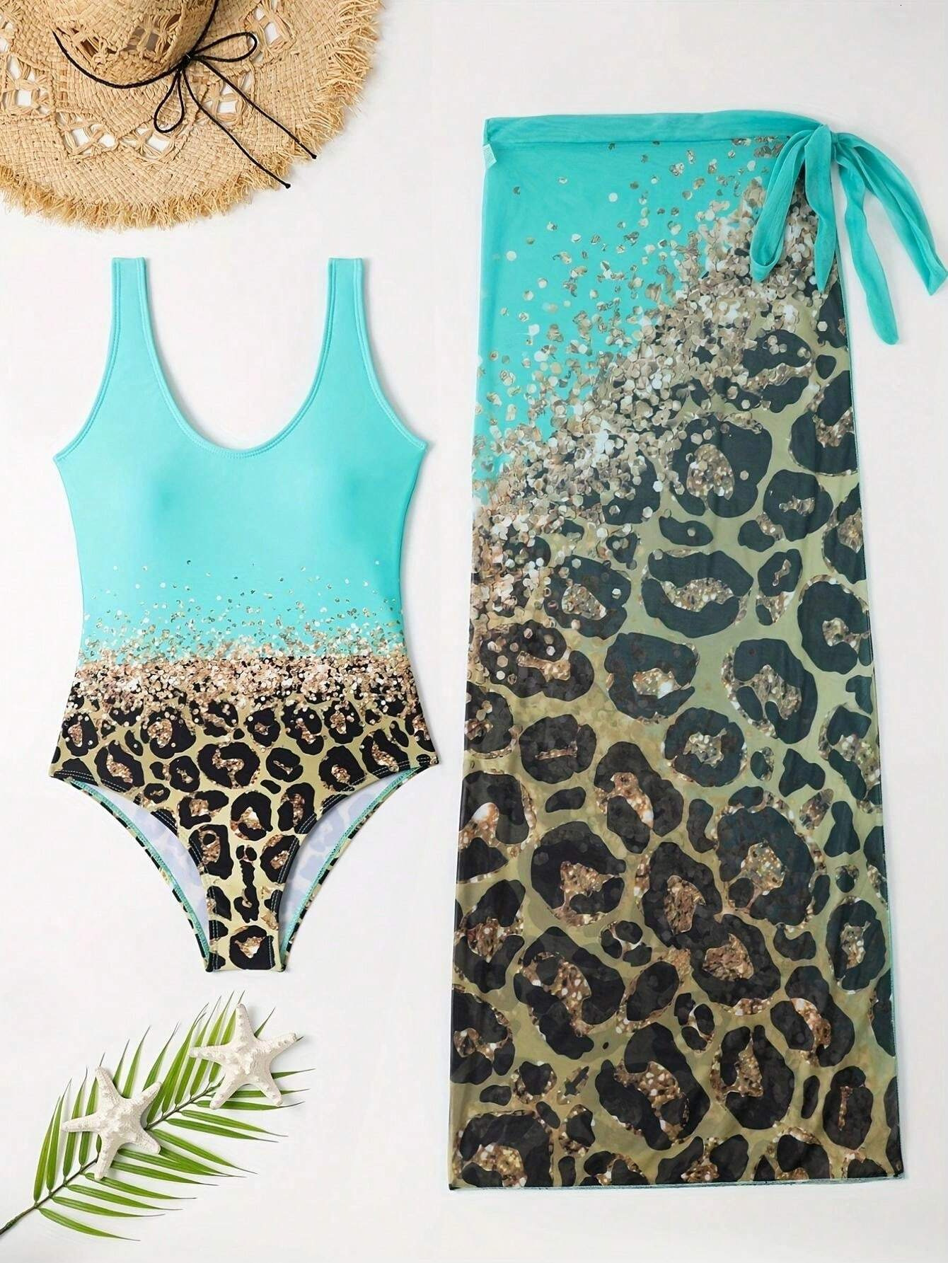 Fashionable trendy new vacation wind and snow spinning draped yarn sunscreen one-piece triangle tight fitting suit for women's swimsuit