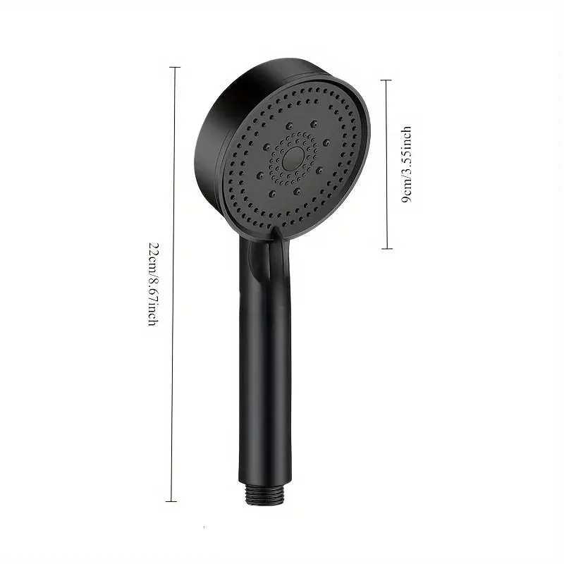 5 Modes Adjustable Rain Drenching Mode Black Bath Shower Water Saving High Pressure Shower Bathro Accessories Y251103