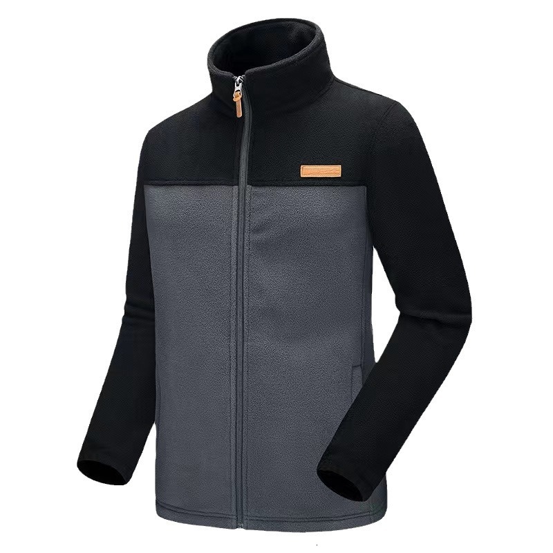 Hiking Camping Double-Sided Fleece Jacket Outdoor Thickened Polar Fleece Warm Comfortable Fleece Cardigan Coat