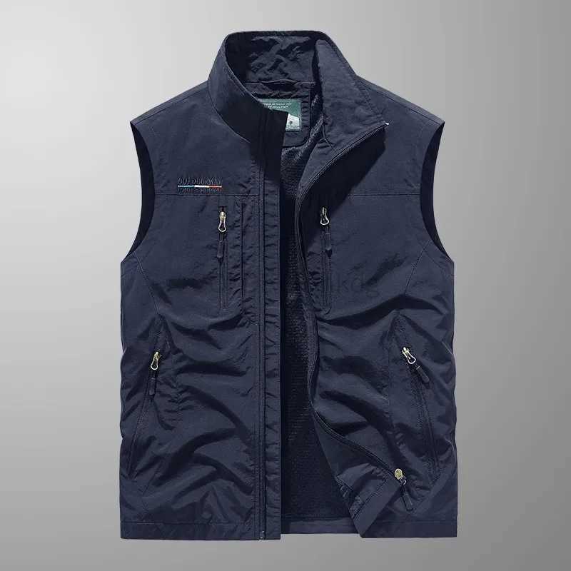 2025 Outdoor Leisure Vest Mens New Multi-Pocket Breathable Outdoor Cargo Jacket Coat High-Quality Design Hiking Fishing Vest X250403