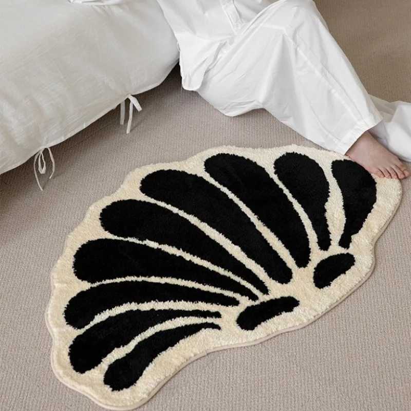 Cream wind bedroom bedside rug flocked thickened bathroom floor mat toilet absorbent mat quick drying foot pad non-slip C251103