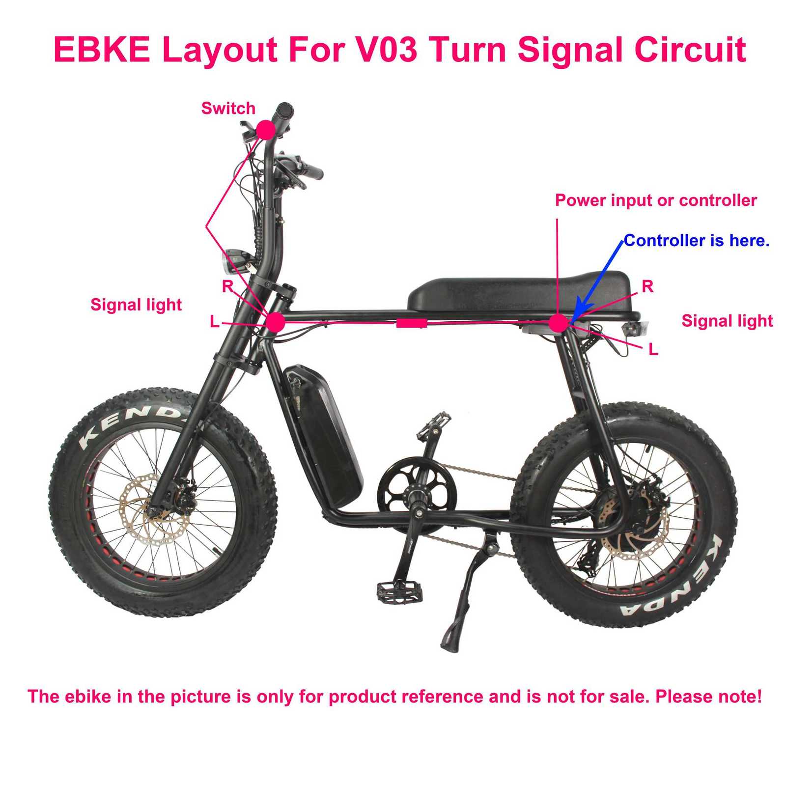 EBKE Electric Bicycle 36V 48V 52V 72V Steering Light Set Kit Switch Left Right TurnW251103