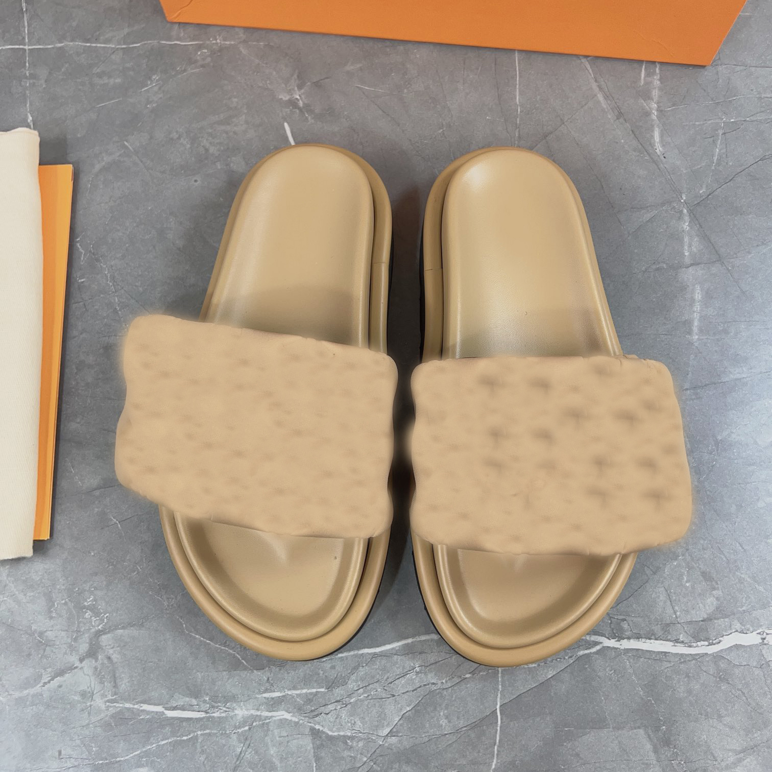 Designers Sandal Women Slippers Denim Slides Men Slipper Smooth Calfskin Sandals Flat Shoe Summer Beach Slide Fashion Comfort Sandal