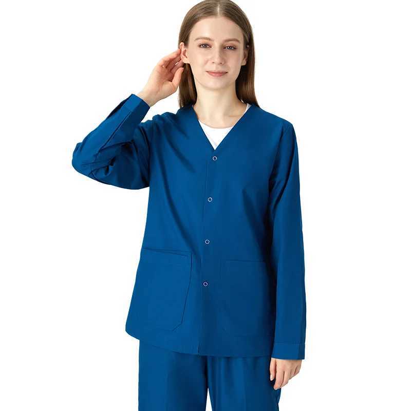 Long Sleeves Nurse Suits Scrub Set Women Medical Uniform Set Workwear Veterinary Dental Assistant Doctor Working Outfit 206 J251103
