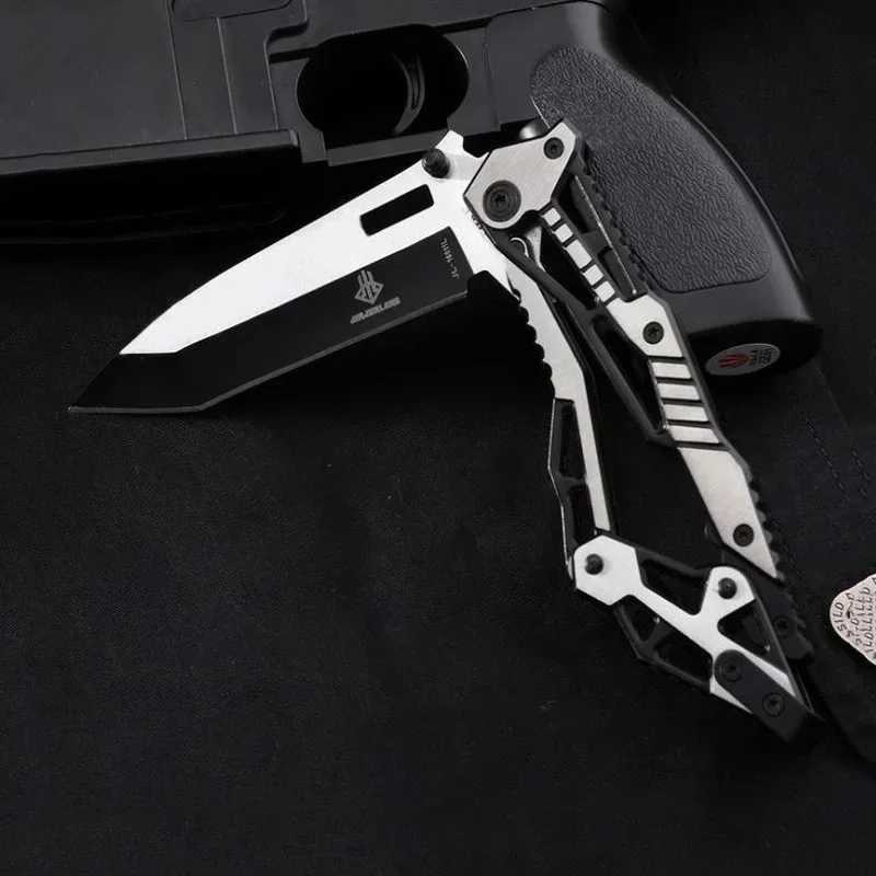 Mechanical Pocket Folding Knife Stainless Steel 5CR13MOV Blade Sharp Rescue Knife Outdoor EDC Camping Hunting ToolT250402