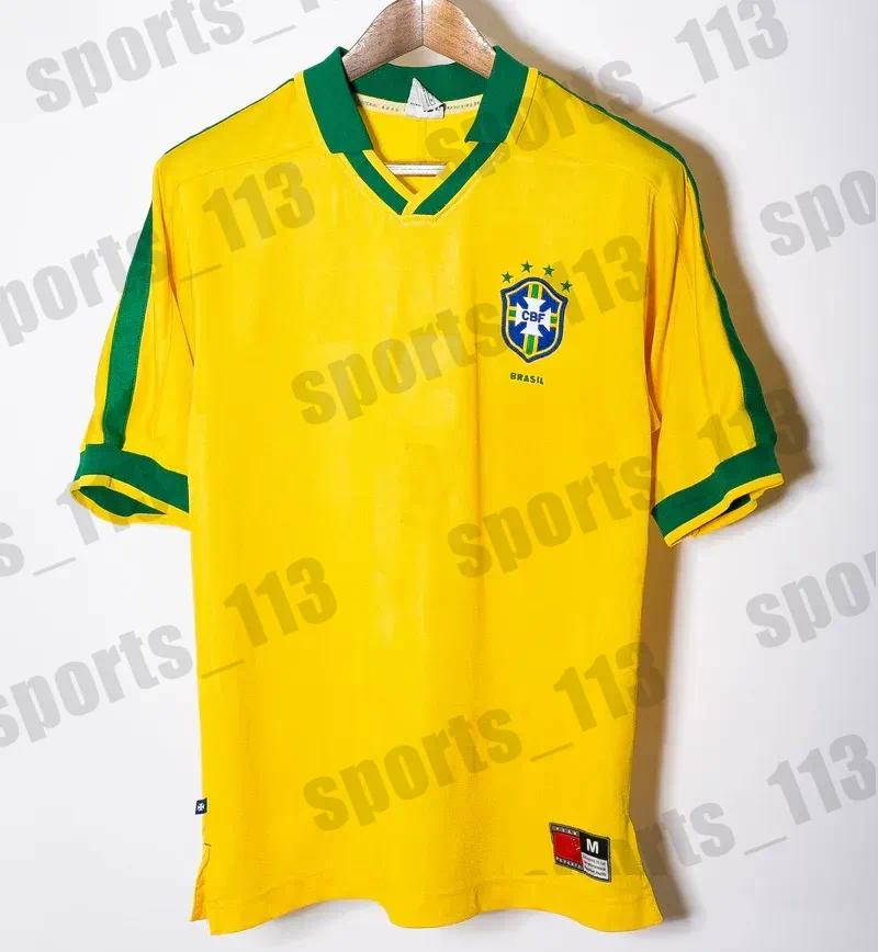 Retro football jerseyVintage Brazils Soccer Jerseys 1957-1958-1998-2002-2004-2012 PELE RONALDINHO Classic Football Shirts Retro