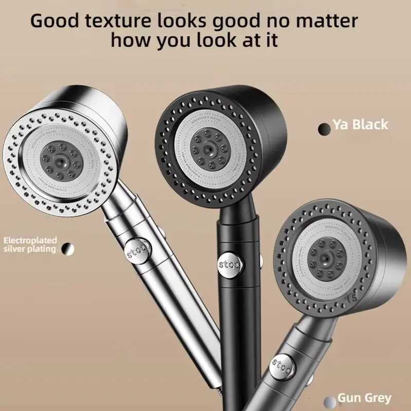 5 Modes Spray Water Saving Shower ABS Handheld Spa Showers Large Flow Portable Bathro Filter Shower Faucet Nozzle Set Y251103