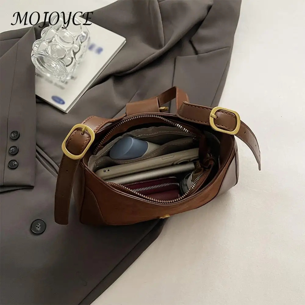 Women Suede Shoulder Bag Adjustable Strap Crossbody Bag with Zipper Underarm Bag with Inner Pocket Satchel Purse for Work Travel 250401