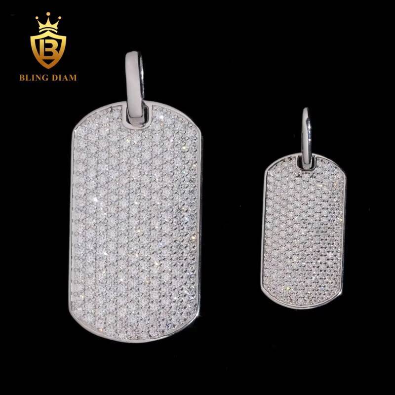 New Fashion Design Pendant Moissanite 925 Sterling Silver Hip Hop Iced Out Pass Diamond Tester Moissanite Pendant
