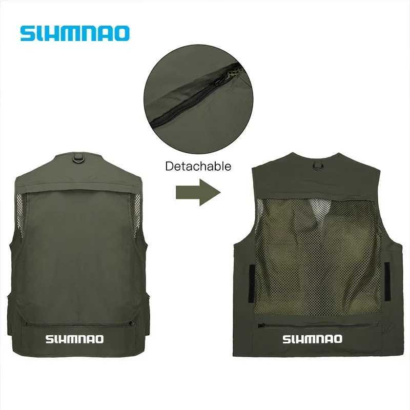 Fisherman Fishing Vest for Spring and Summer Professional Mens and Womens Multi Pocket Portable Lure Fishing Photography Vest X250403