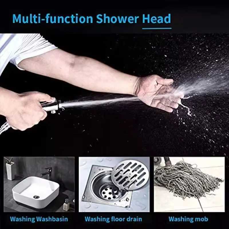 Filter 9 Modes Adjustable Shower High Pressure Shower with Hose Water Saving OneKey Stop Spray Nozzle Bathro Accessories Y251103