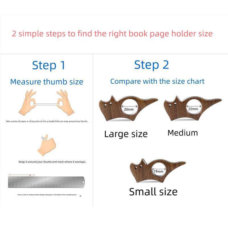 Wooden Pet Whisker Cat Dog Support Portable Thumb Page Clip One-Handed Book Press Bookmark