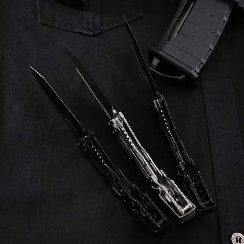 Mechanical Pocket Folding Knife Stainless Steel 5CR13MOV Blade Sharp Rescue Knife Outdoor EDC Camping Hunting ToolT250402