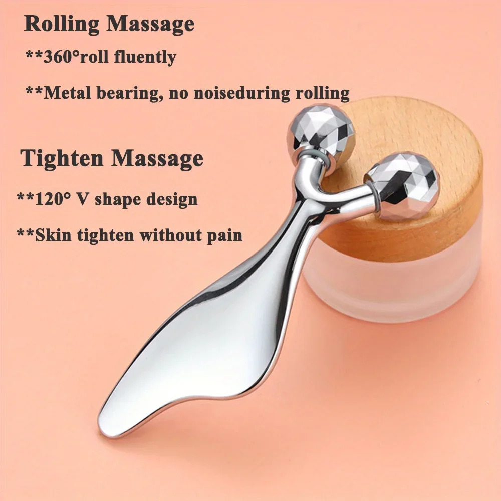 2 IN 1 3D Facial Massager Gua Sha Massage Tool Cold Roller For Face Eyes Chin Lift Skin Tool Sculpting Beauty Tools 251030