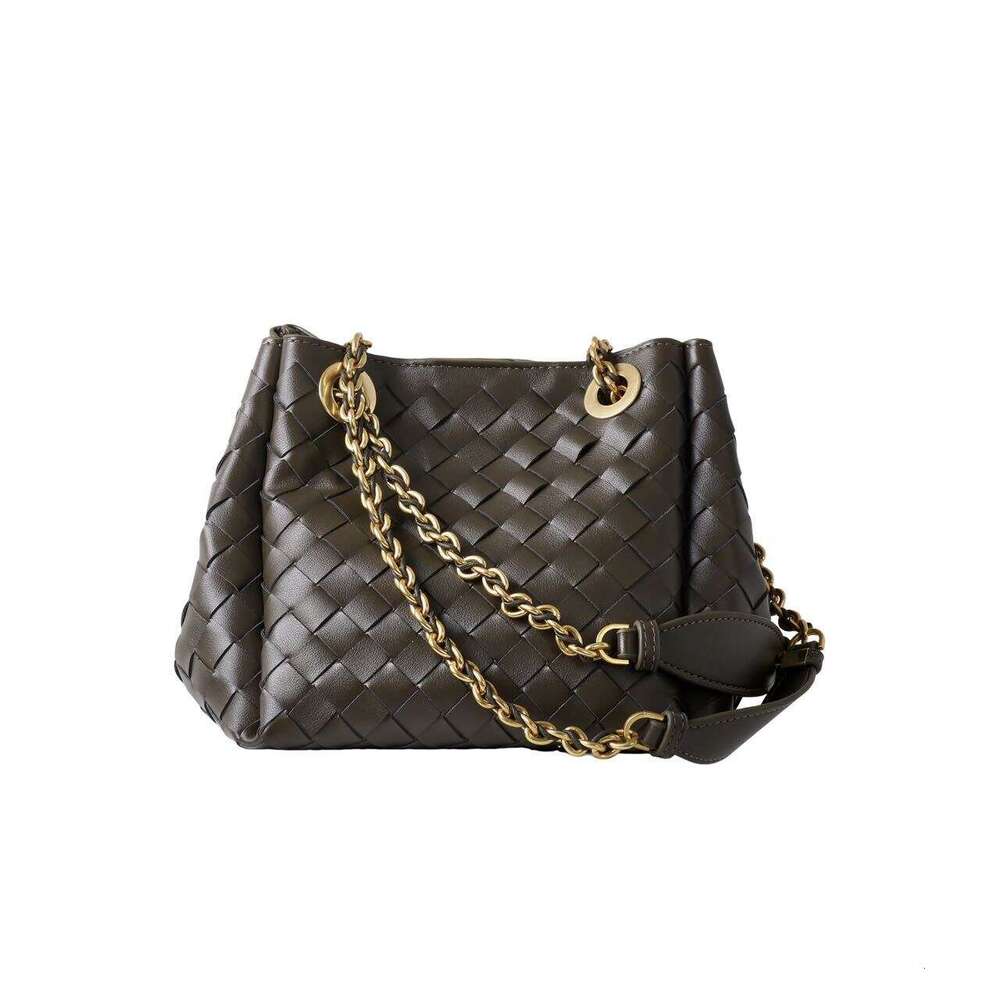 Luxury Bag Designer's New Chain Shoulder Strap Versatile Woven High-end Feel Large Capacity Dan Shoulder Cross-body Bucket Bag