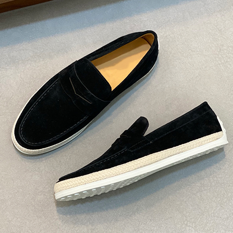 Fashion Flat Loafer Men Suede Sneakers Designer Men Dress Shoes Slip On Office Formal Shoes Beige Black Blue Brown With Box 794
