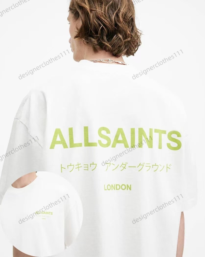 Men's T-Shirts Shirts AllSan Designer Mens T shirt relief sculpture Letter Printed Tshirt Summer Casual Shirt Tees Short Sleeve Tops Hip Hop Streetwear US SIZE S-3XL
