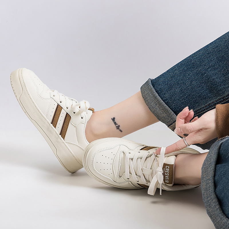 designer shoes new style casual and versatile small white shoes for women girls' Hong Kong style sports sneakers with niche design flat sole brea
