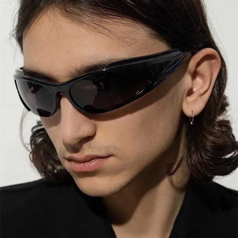 Y2k Sunglasses For Women Vintage Punk Mens Sun Glasses Retro Oval Mirror Lenses Eyewear Outdoor Cycling Goggle UV400C250411