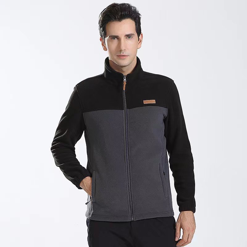 Hiking Camping Double-Sided Fleece Jacket Outdoor Thickened Polar Fleece Warm Comfortable Fleece Cardigan Coat