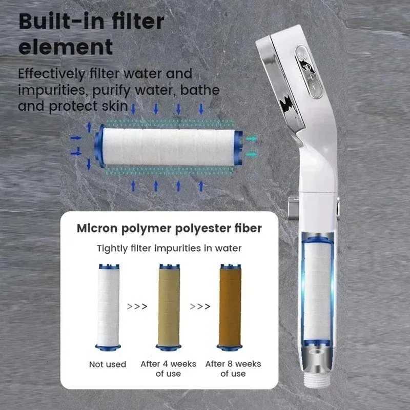 3 Modes Adjustable One-Key Stop Water Shower s High Pressure Water Saving Shower s High Quality Bathro Showers Y251103