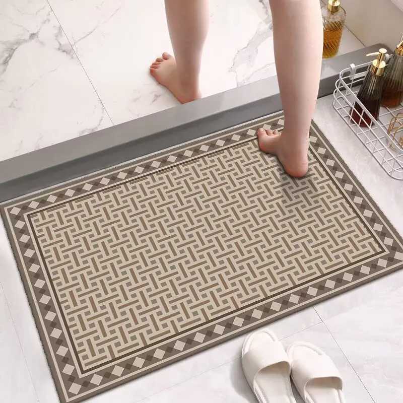 Diatom mud carpet bathroom absorbent floor mat bedroom household quick-drying foot mat toilet entry door floor mat C251103