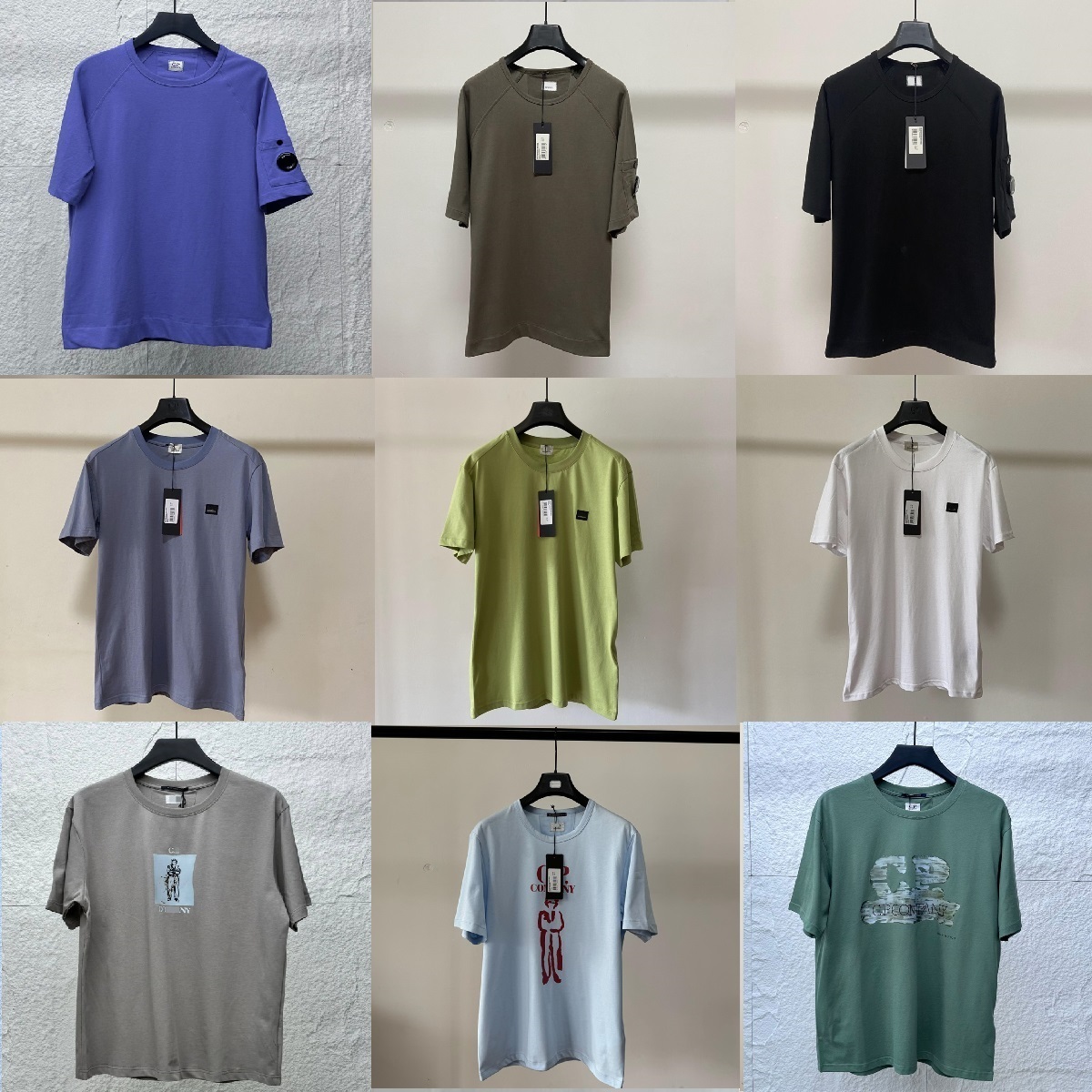 New cotton t-shirt with mobile badges one lens glasses short T Shirt Men and Women