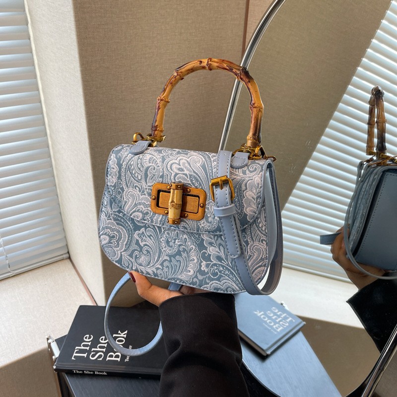 new free shipping designer bags for womens shoulder bags beige blue Fashionable retro handbag with high-end feel and versatile new Chinese style bag