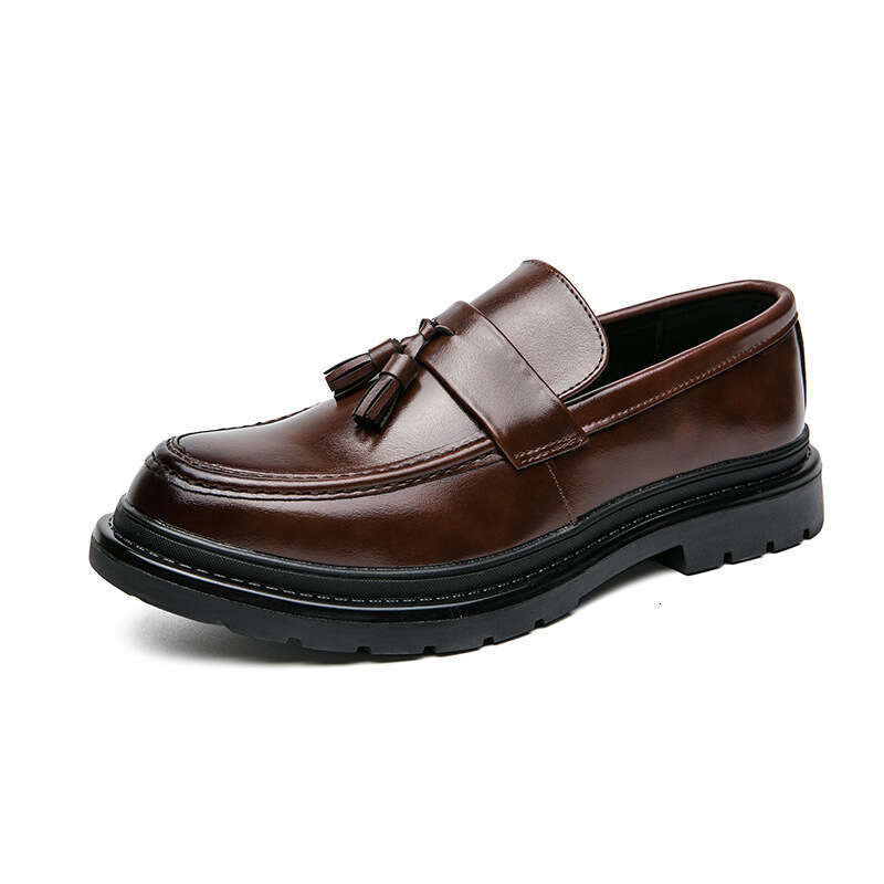 Large Business Tassel Small Leather 2024 Spring and Autumn New Edition British One Step Shoe Set Leg Fu Shoes for Men