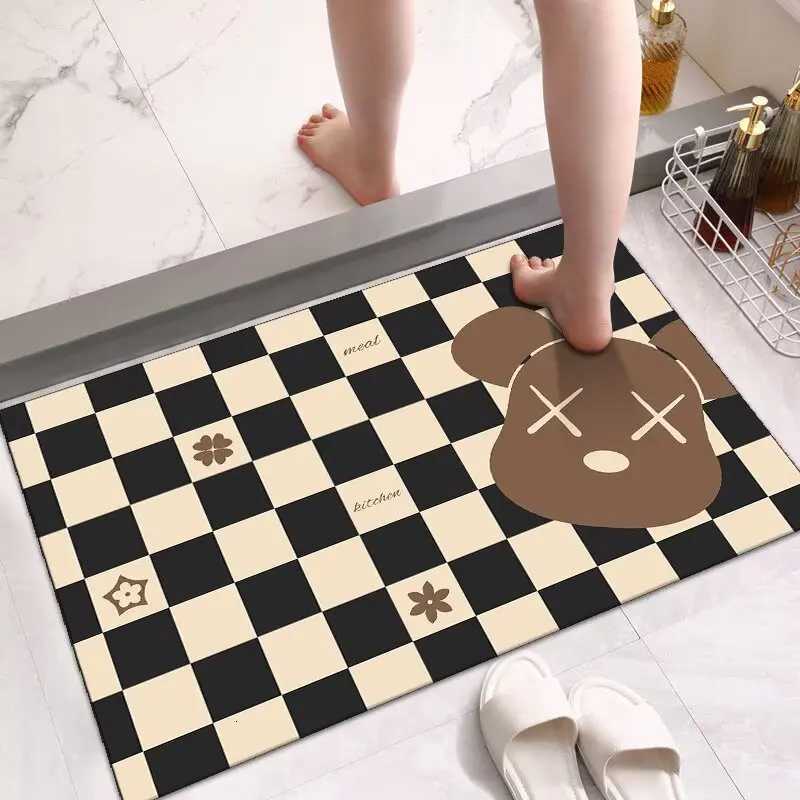 Bathroom floor mat water-absorbing non-slip quick-drying foot mat at the door of the bathroom diatom mud carpet bathroom mat C251103