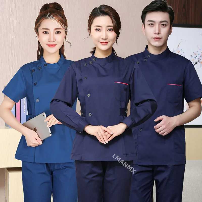 Nurse uniform long sleeved womens winter split suit oral and dental doctors household and postpartum care work clothes J251103
