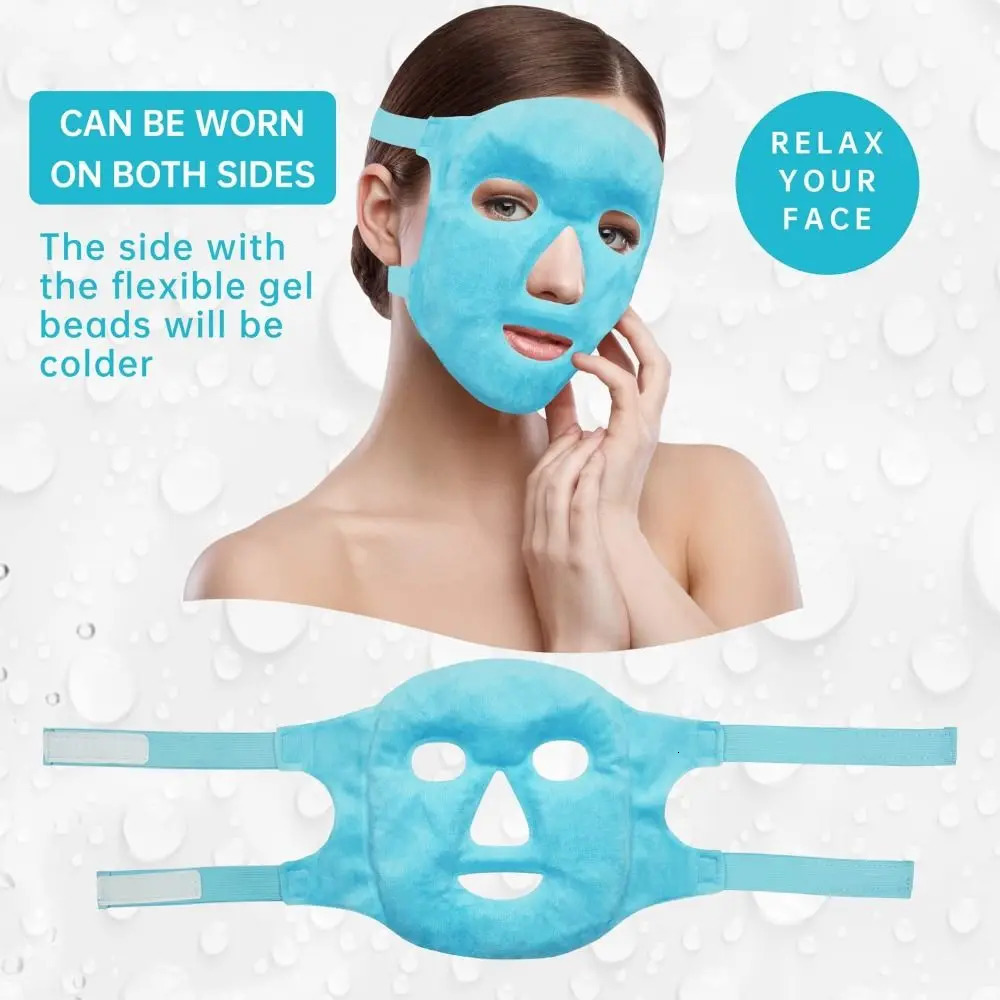 Relieve Fatigue Ice Gel Eye Face Mask Gel Beads Compress Reusable Sleep Mask Cold and Heat Reduce Face Puff Skin Care Tool 251030