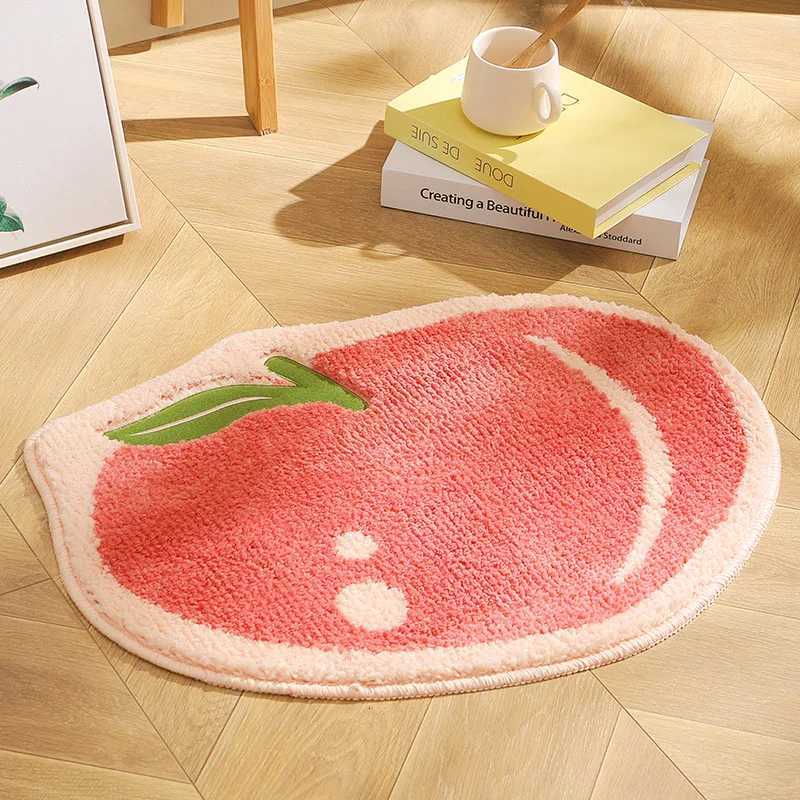 VIKAMA Fresh Fruit Irregular-Shaped Faux Cashmere Carpet Home Bedside Blanket Bathroom Anti-Slip Carpet Home Decoration C251103