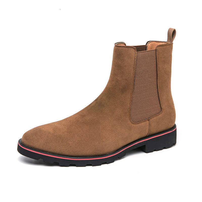 2024 Shoes Large Size New Chelsea Fashion Trend Boots Men's Leather