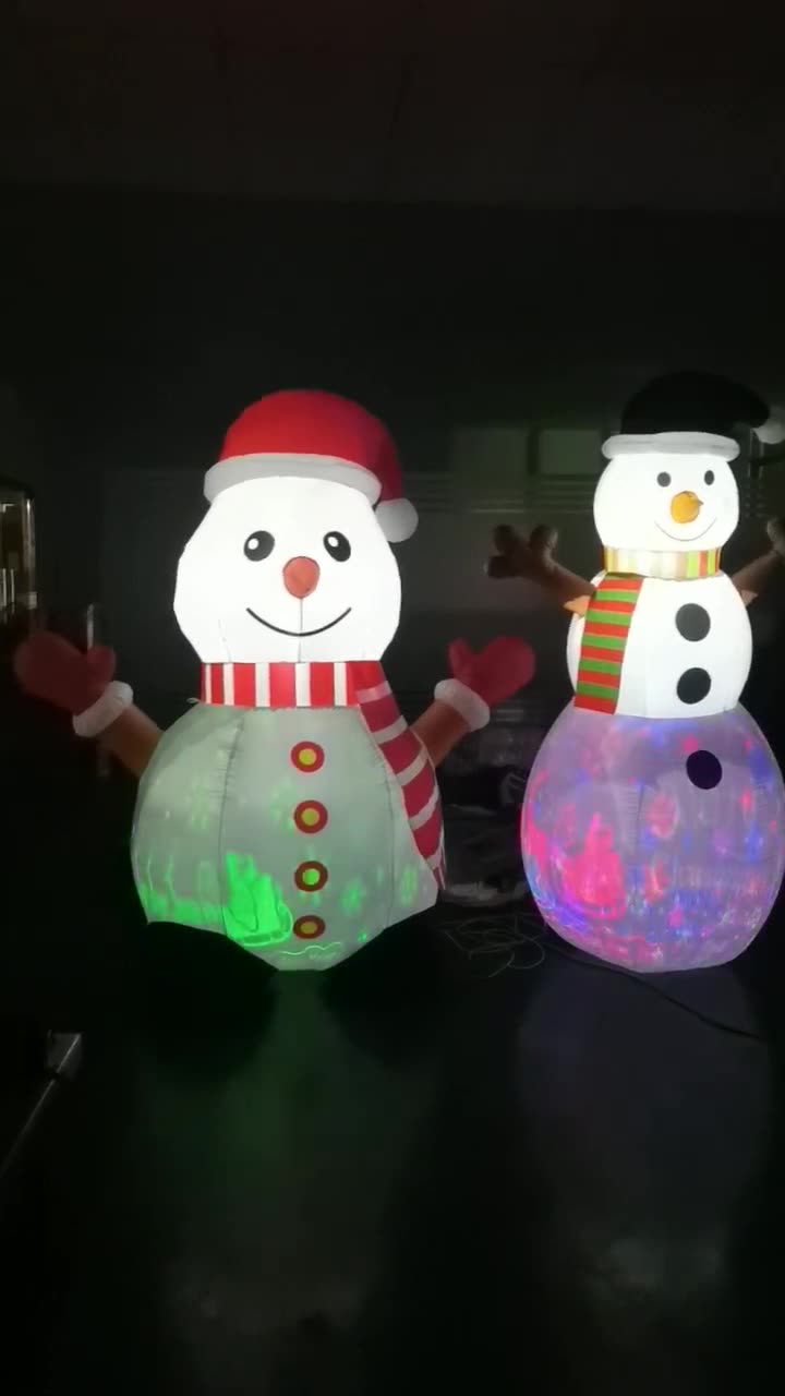 Christmas decorations for the garden: glowing gingerbread snowmen, Santa Claus, Christmas tree, inflatable figures zyc241120