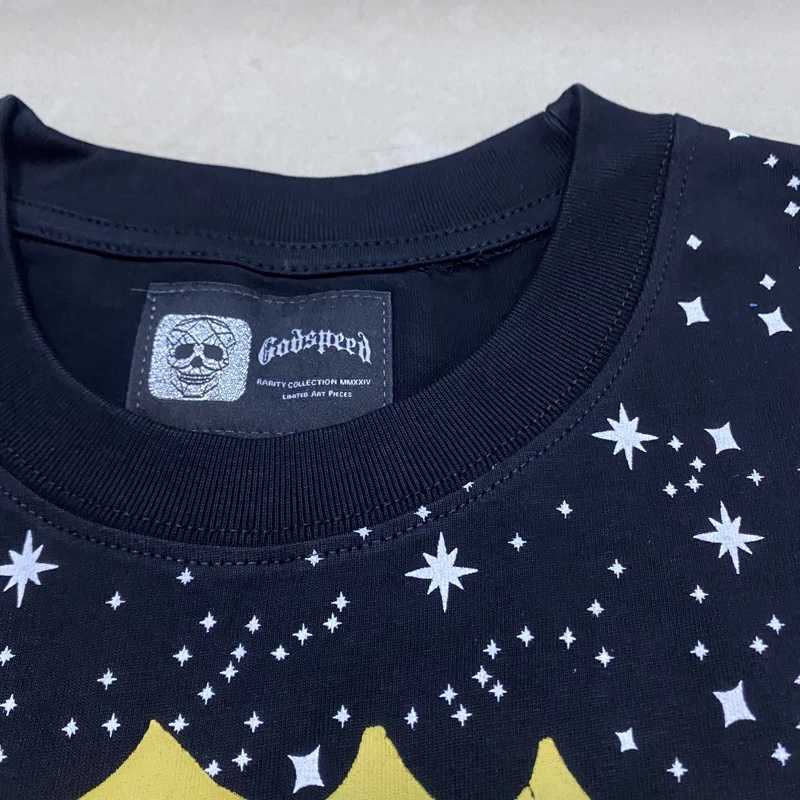 GOD SPEED T-shirts Shiny Star Full Print High Street Pop Round Neck Short Sleeve Godspeed Top Tee Tshirt Men Women Clothing X2504031