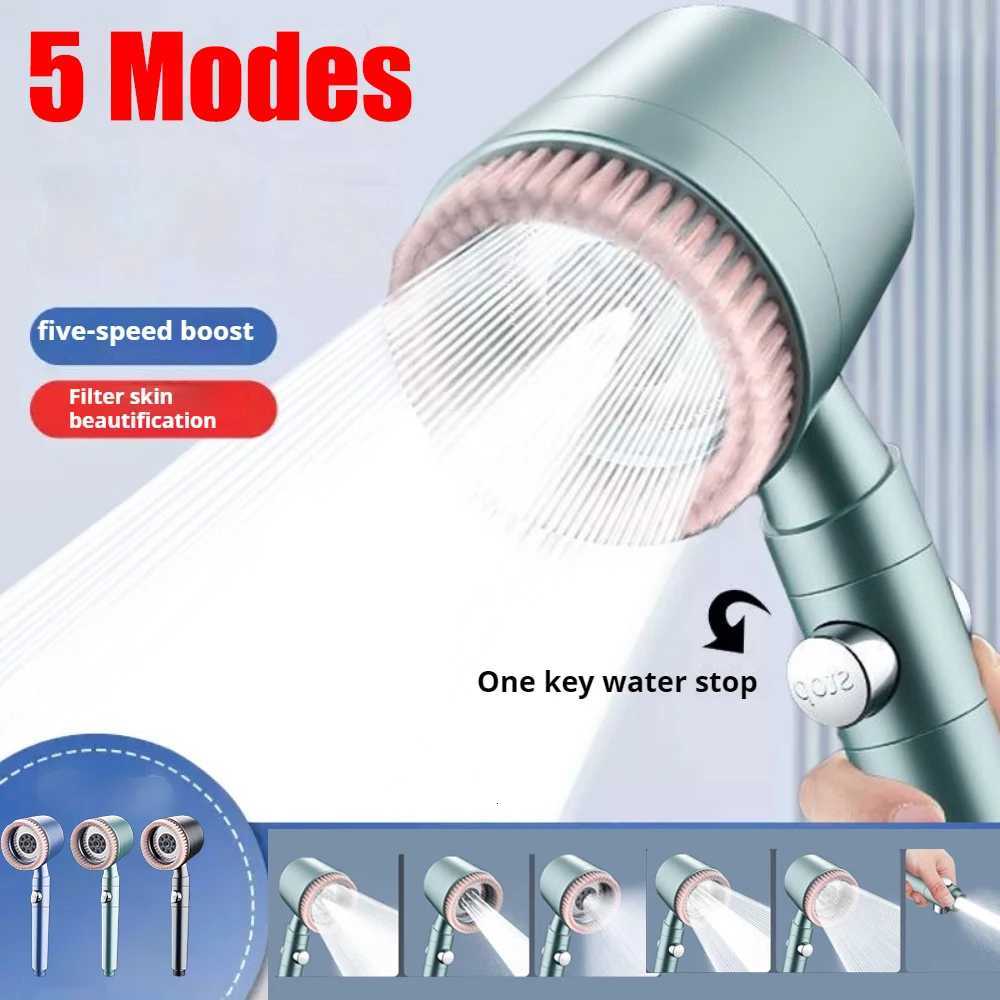 51 Modes Shower with Massage B ABS High Pressure Water Saving Portable Bathro Filter Shower OneKey Stop Water Y251103