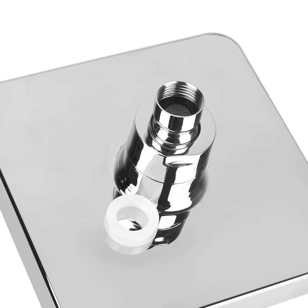 Square Fixed Shower traQuiet Rainfall Top Spray LED Shower 3 Temperature Sensor 7 Gradual Changing Y251103