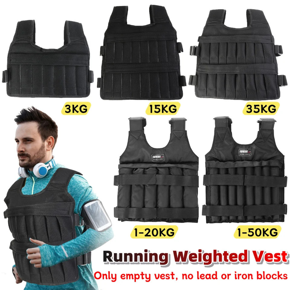 Running Weighted Vest 31535kg 10KG Adjustable Workout Weight Vest Exercise Vest for Workout Strength Training Running 251031