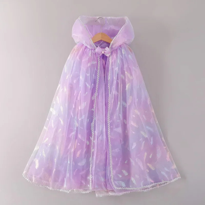 Spring and Summer Childrens Mesh Eye Mask Princess Corner One Button Windproof Sunscreen Cloak H222 250325z