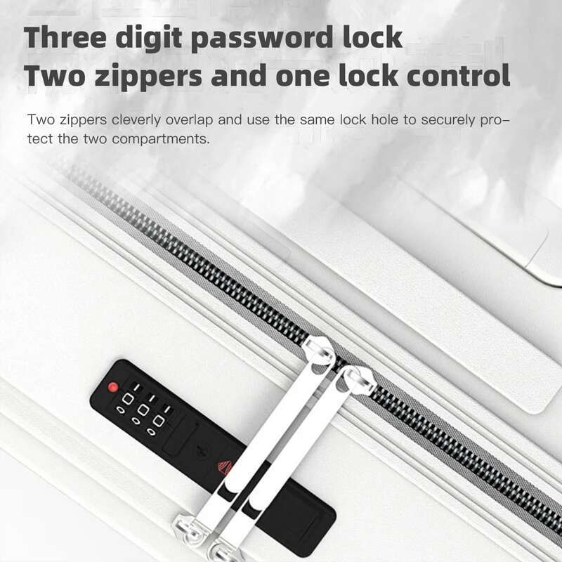 SUSHIMU Boarding-friendly front-opening lage, trolley suitcases for both men and women, 18-inch silent aluminum-frame