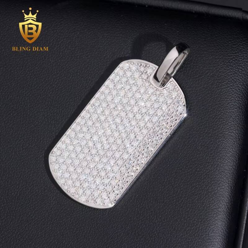 New Fashion Design Pendant Moissanite 925 Sterling Silver Hip Hop Iced Out Pass Diamond Tester Moissanite Pendant