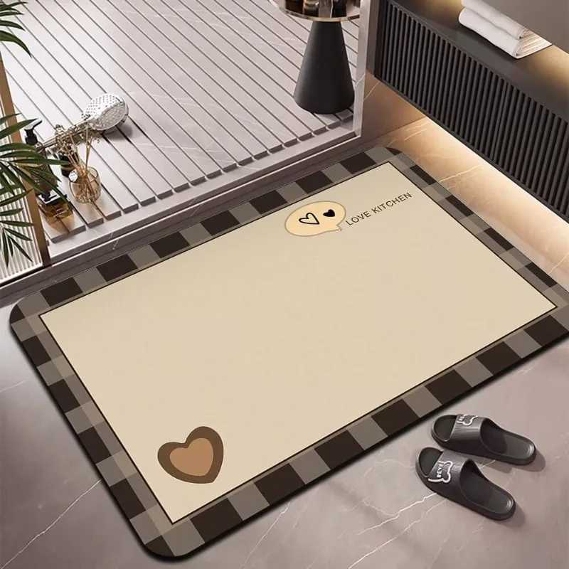 luxery Soft diatom mud absorbent mat bathroom floor mat toilet non-slip quick-drying foot mat door mat toilet mat designer C251103